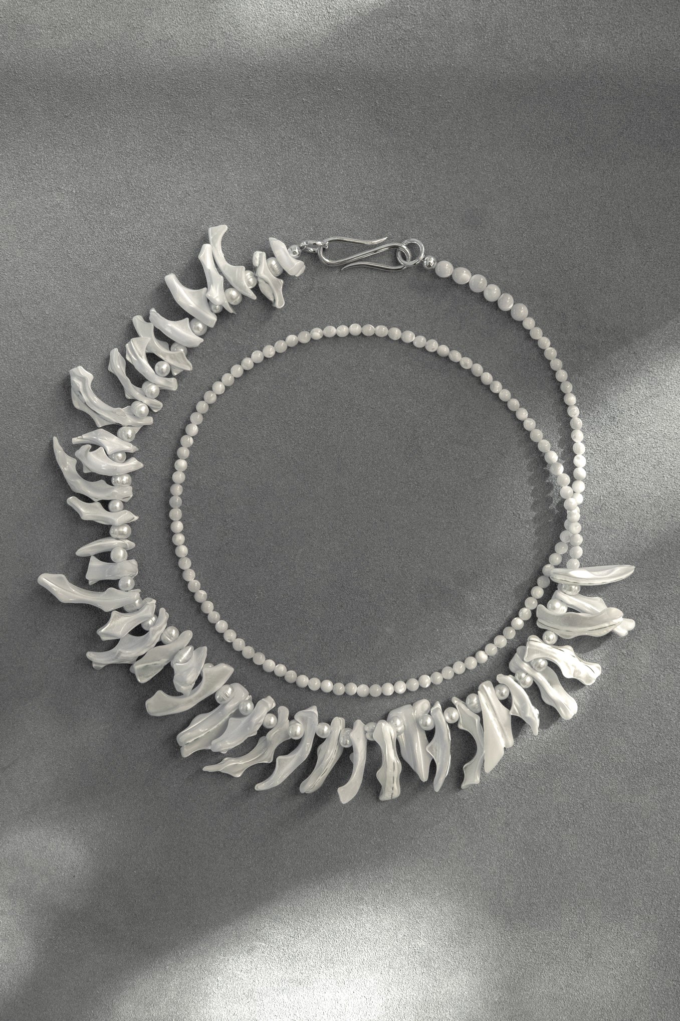 FISH BONE MOTHER OF PEARL NECKLACE