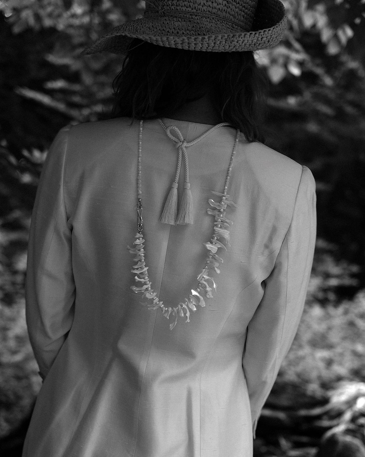 FISH BONE MOTHER OF PEARL NECKLACE